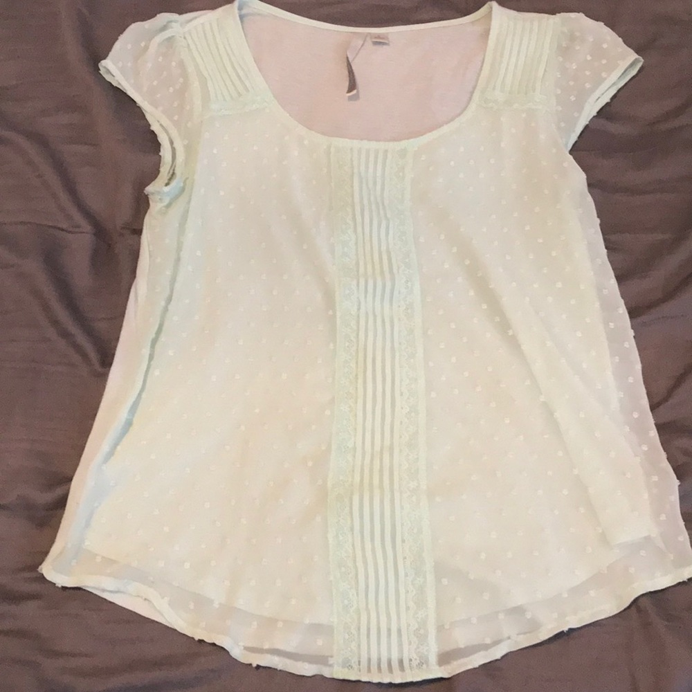 mint chiffon top